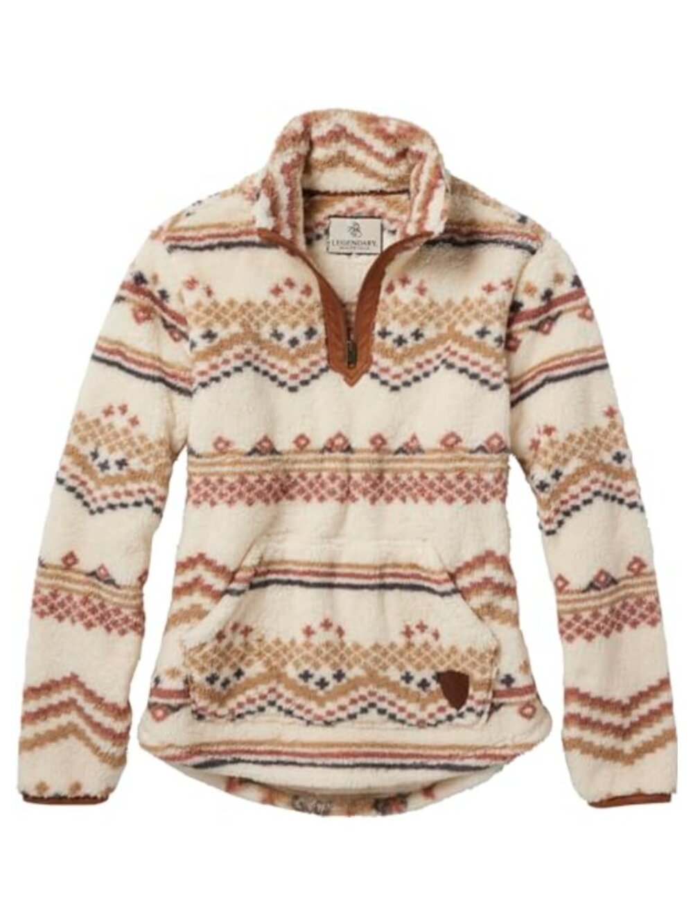 Fuzzy Hide Fleece Quarter Zip Pullover Kangaroo Pocket